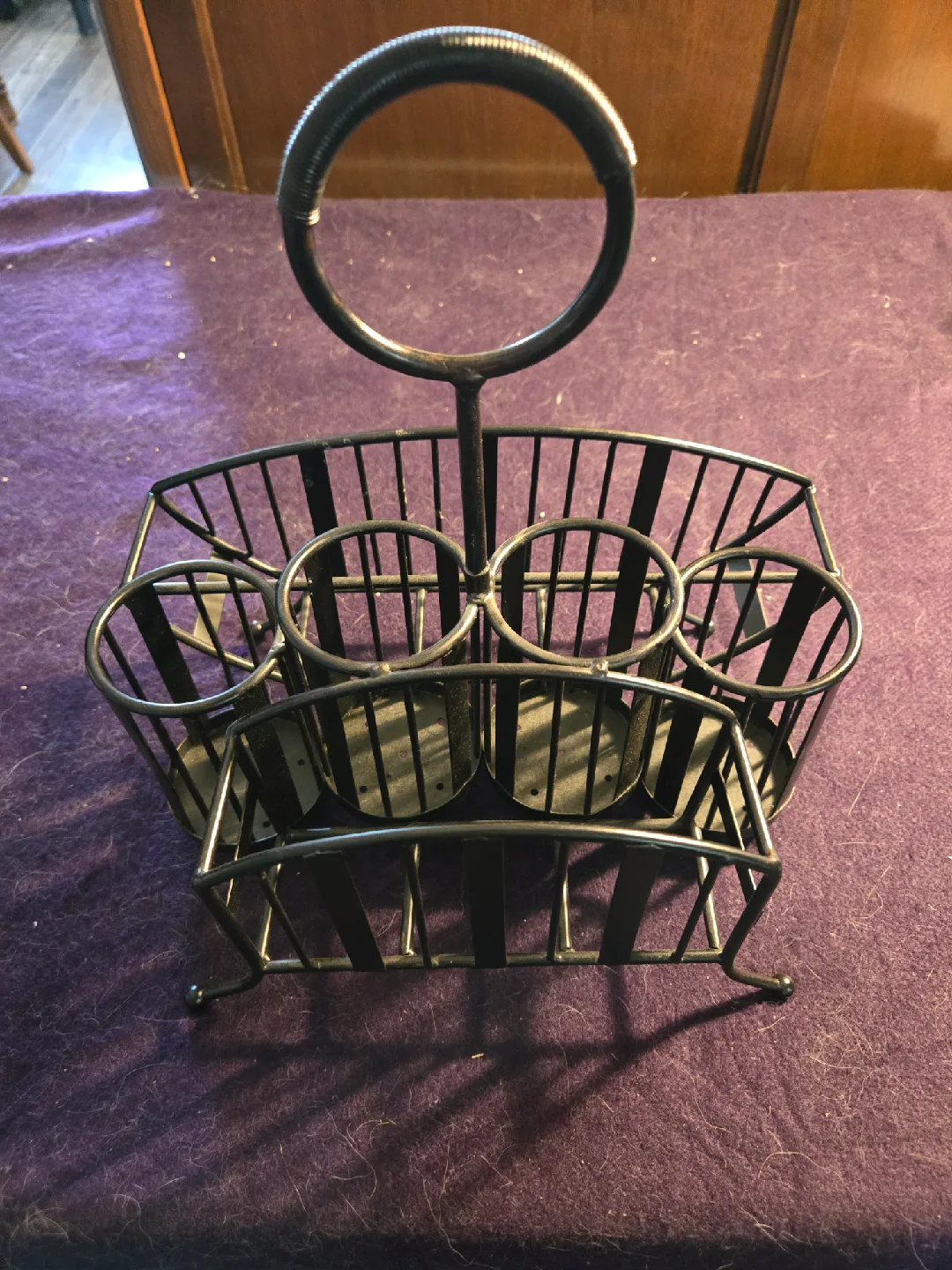 Black Metal Condiment/Utensil Holder image indicator(4)