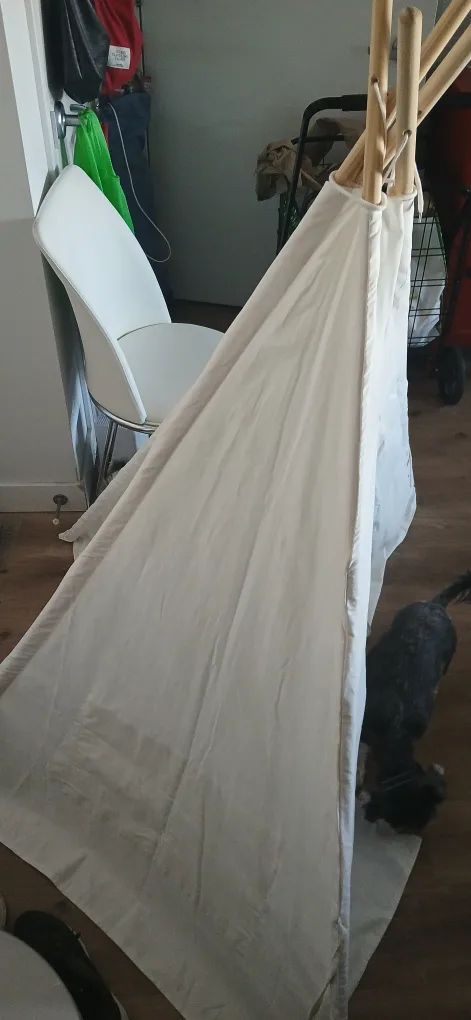 Kids White Teepee Tent image indicator(4)