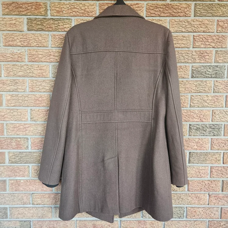 Soia & kyo Brown wool pea coat, Womens Medium image indicator(10)