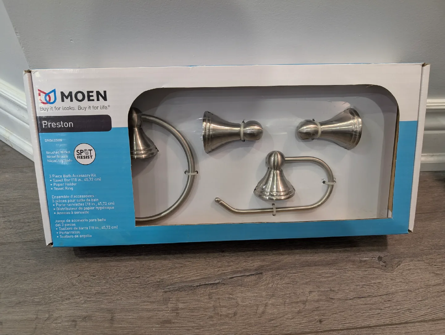 NIB - Moen Preston Bathroom Accessories Set thumbnail