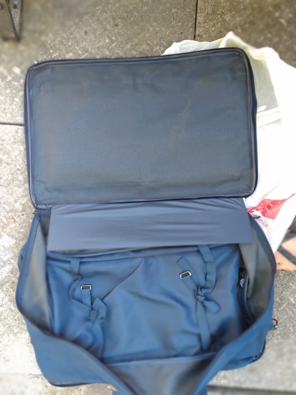 blue zippered weekend travel bag luggage - photo 3
