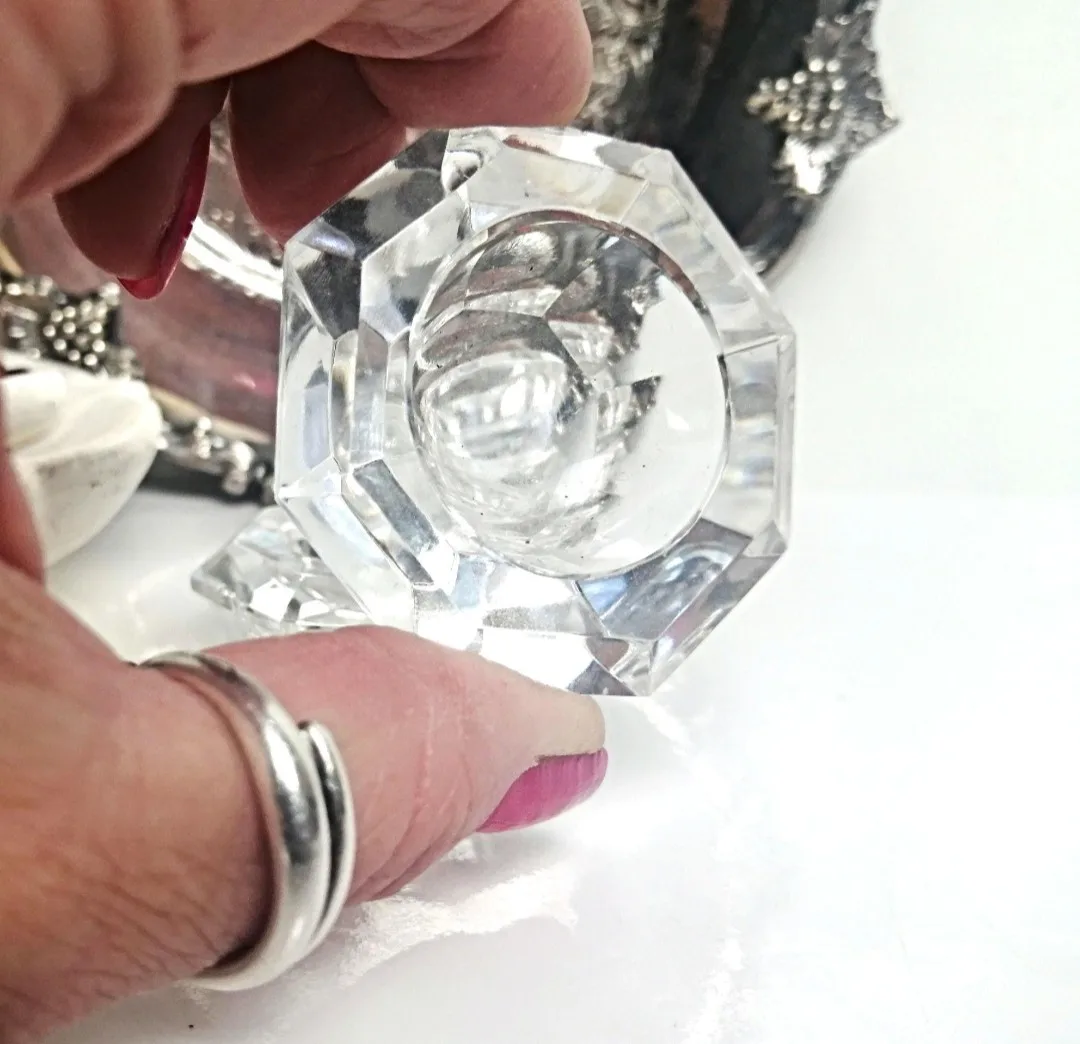 Cut Crystal Candlestick Holders ~ Set of Four image indicator(8)