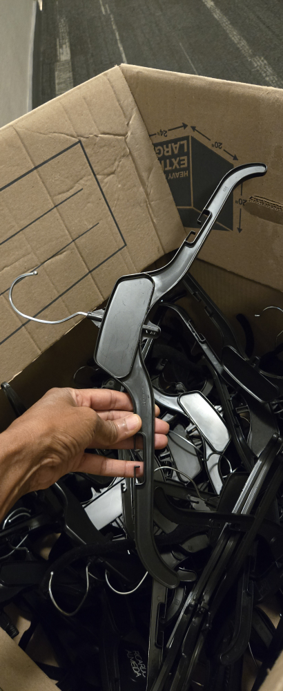 FREE Black Plastic Clothes Hangers