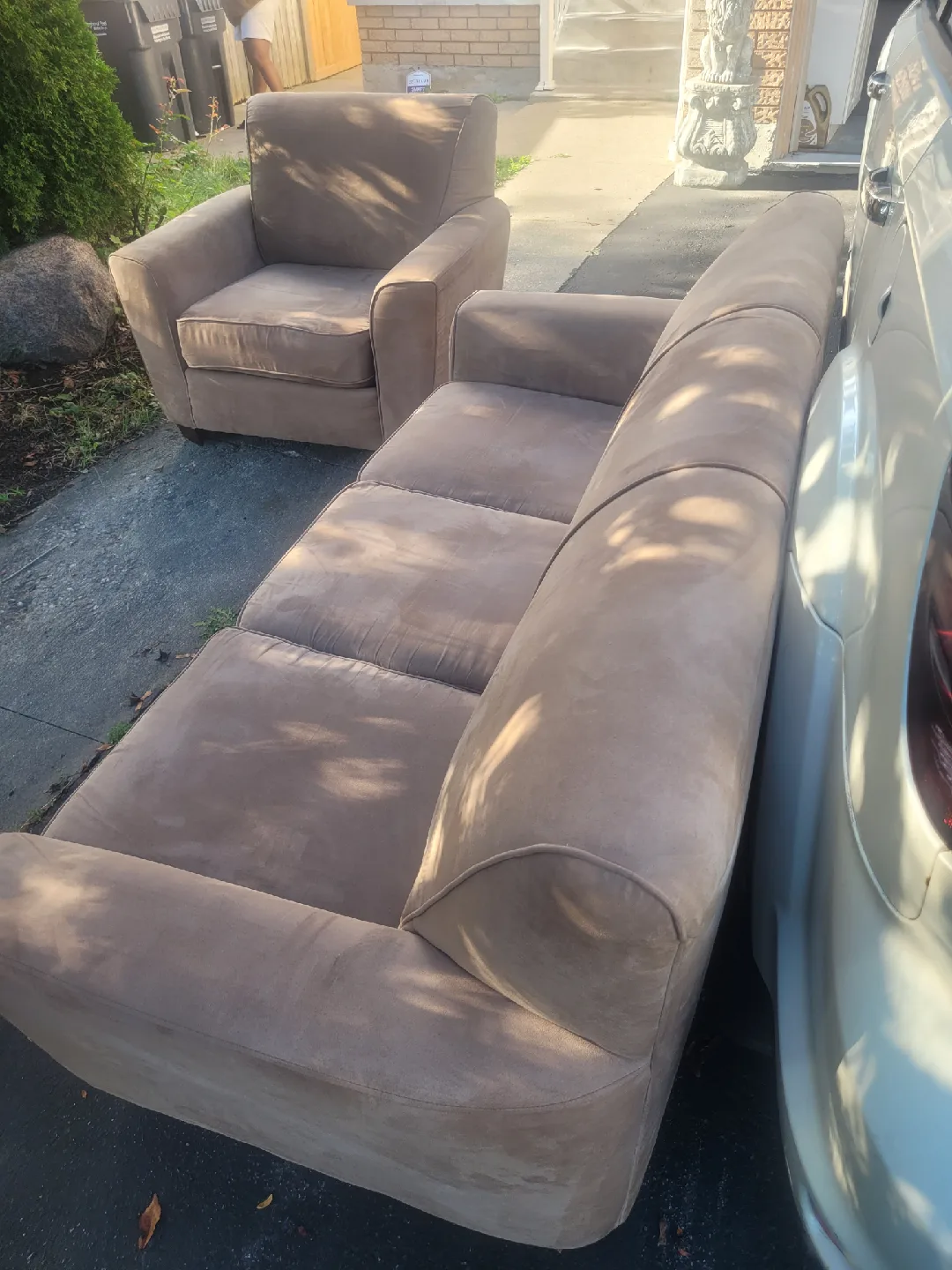 Sofa and Armchair Set - Taupe Colour image indicator(2)