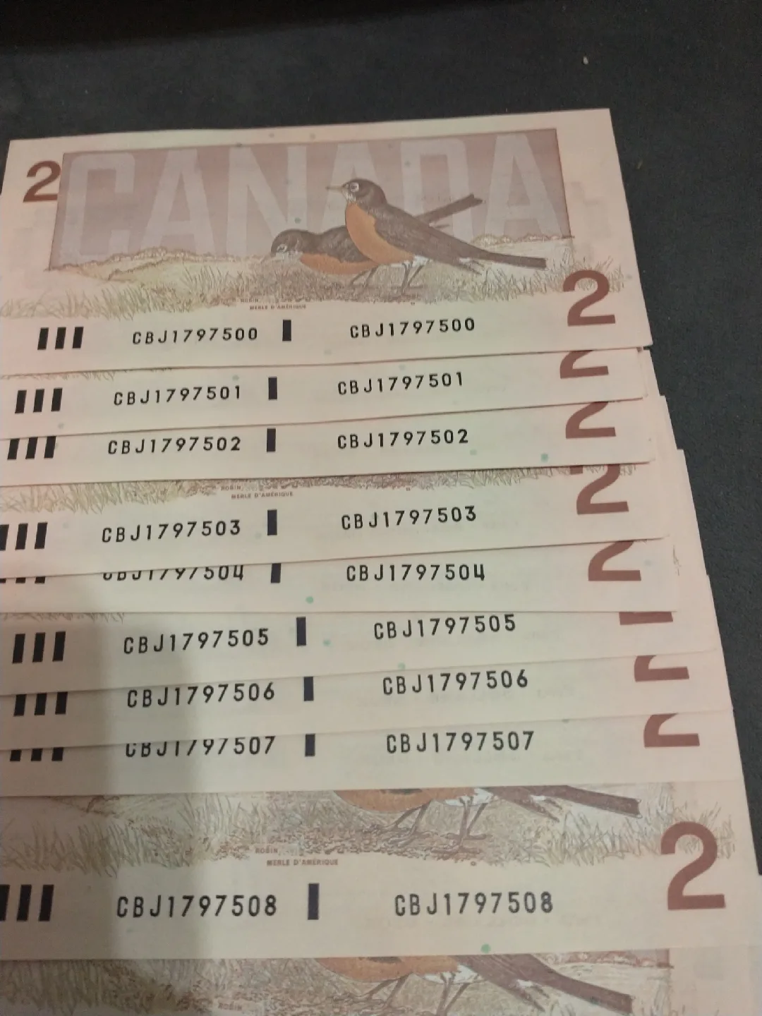 Rare 100 Canada 1986 uncirc. banknotes consecutive serial #s image indicator(7)