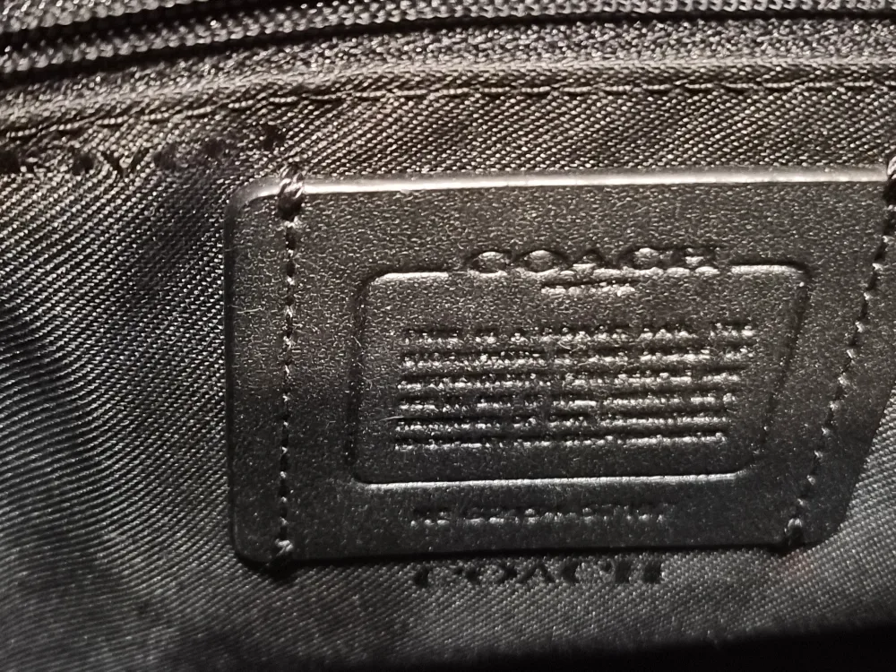 Coach Black Leather Tote Bag image indicator(5)