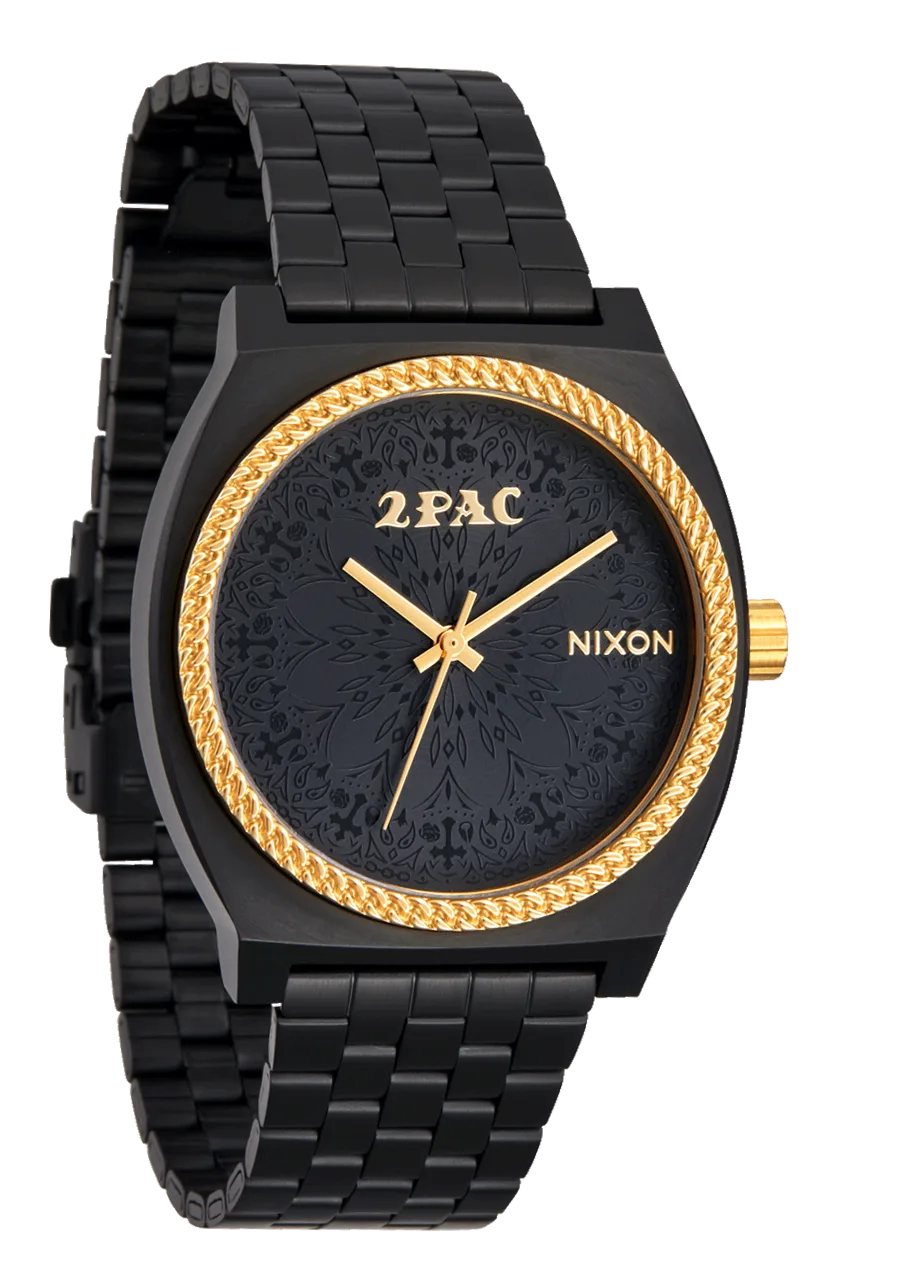 Nixon x 2Pac Time Teller Watch - Black/Gold, New in Box image indicator(2)