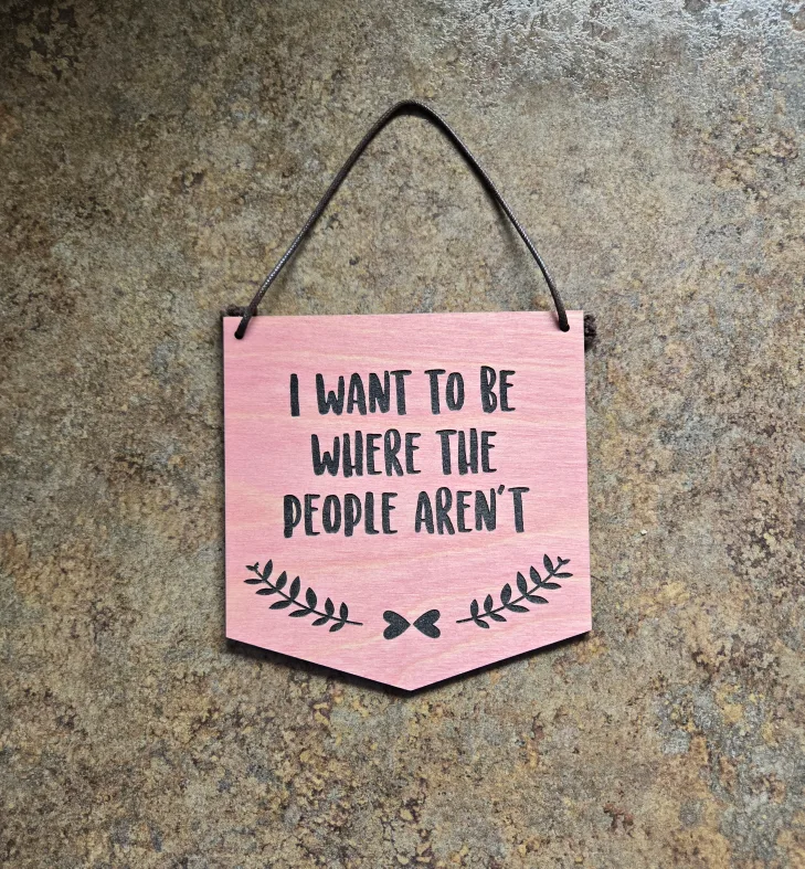 Deleting Sunday - Pink Wooden Banner thumbnail