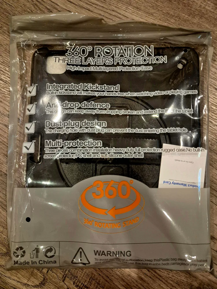 Miesherk Case for iPad Air 13" Screen Protector, 360°, Black image indicator(3)