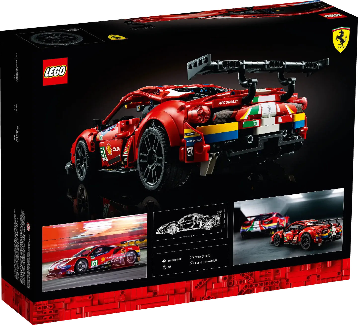 LEGO Technic Ferrari 488 GTE AF Corse #51 - 42125 image indicator(2)