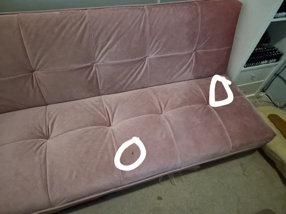 Pink Velvet Futon Sofa Bed image indicator(6)