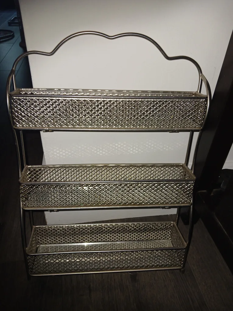 Three-Tier Metal Wire Basket Shelf thumbnail