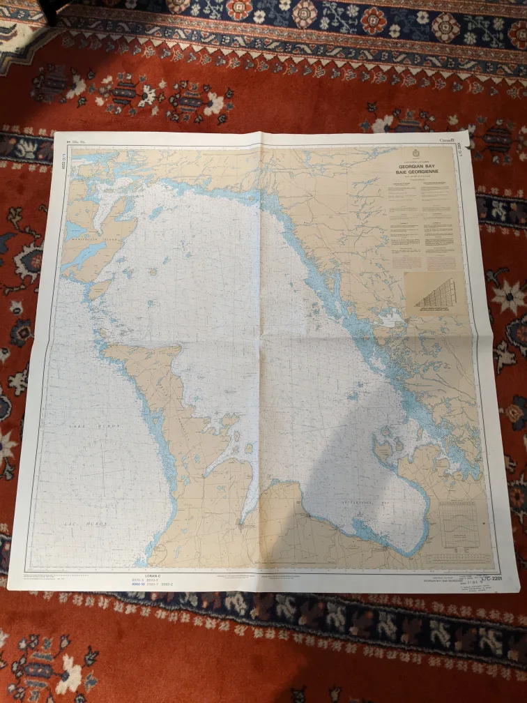 Georgian Bay nautical chart 39" × 40" thumbnail