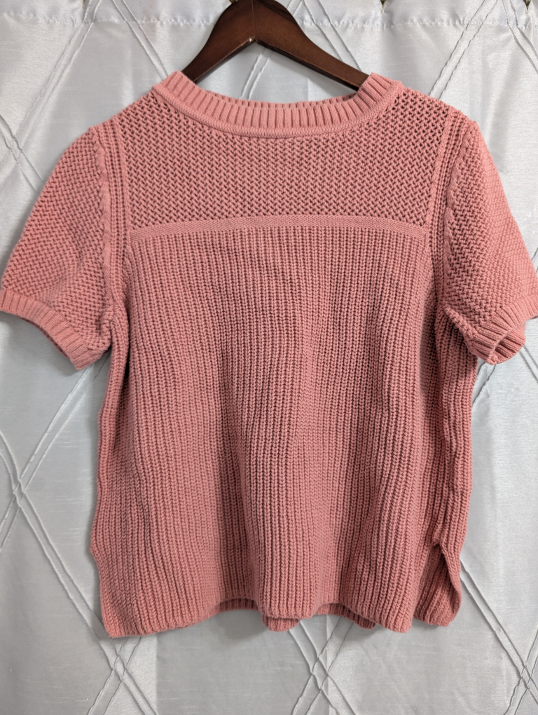 GAP Pink Knit Short Sleeve Top - Size S