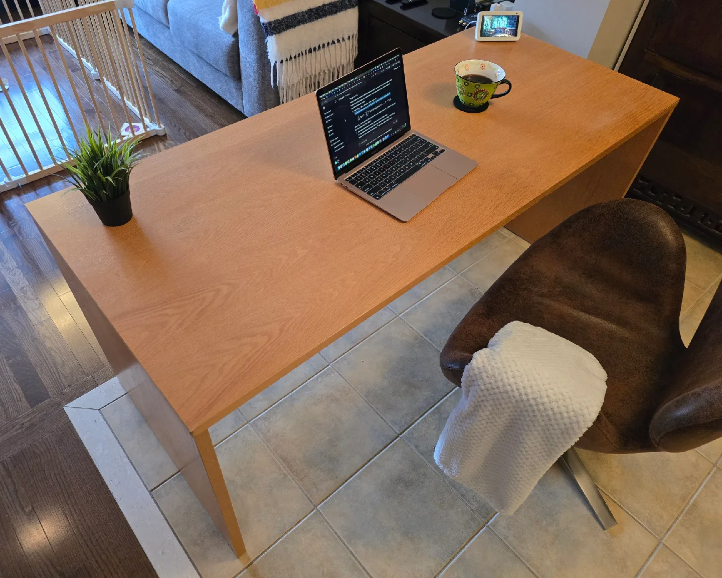 🪵 Vintage IKEA/Idomo Office Desk – Solid White Oak Veneer image indicator(3)