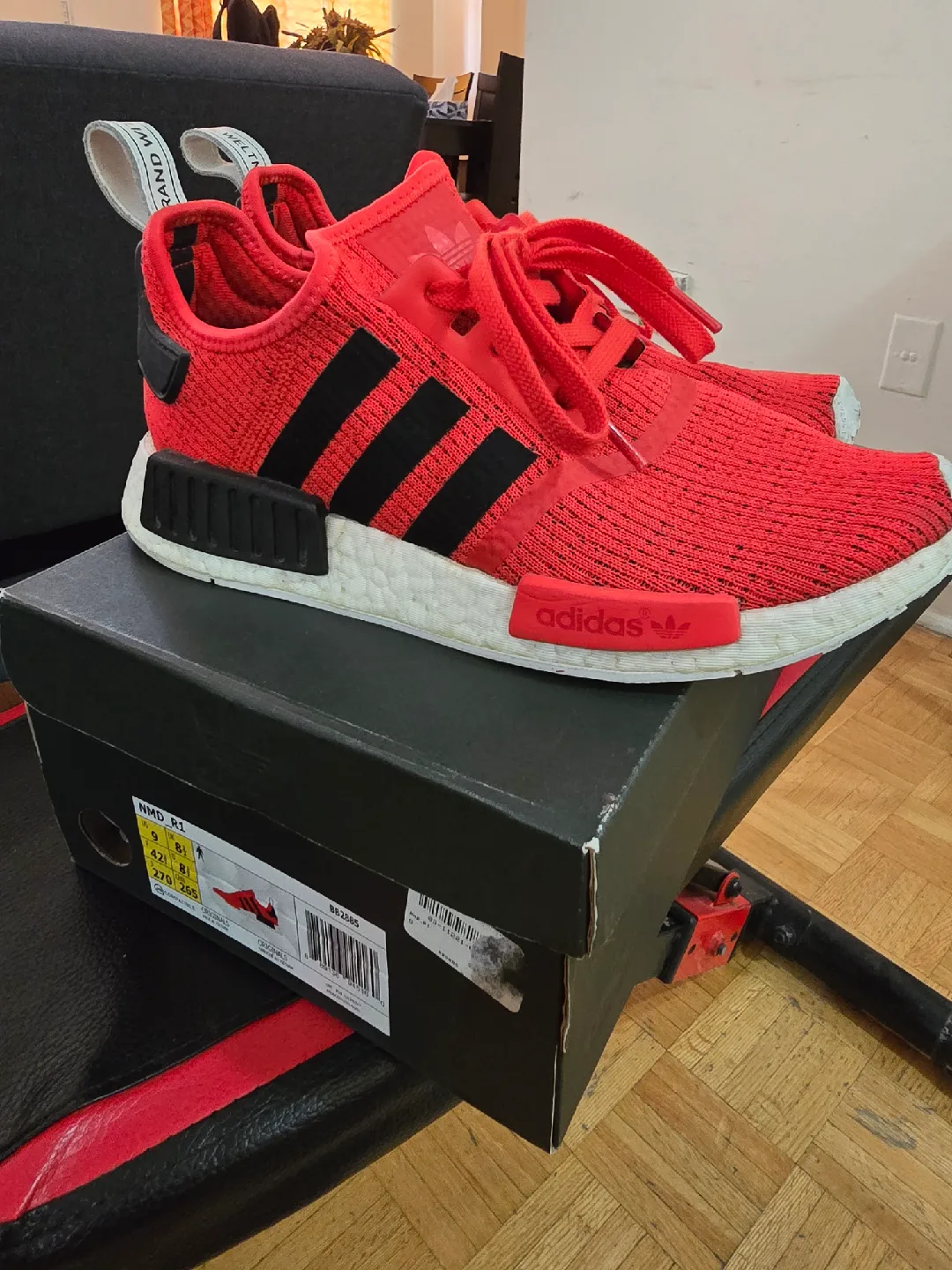 Adidas NMD_R1 Red/Black US 9 Men's image indicator(2)