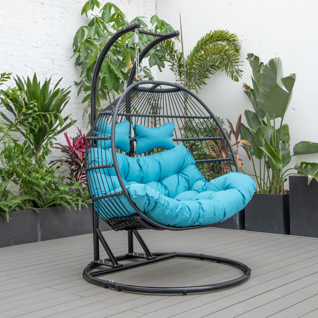 Folding Chair with Teal Cushion – Warehouse Sale!
