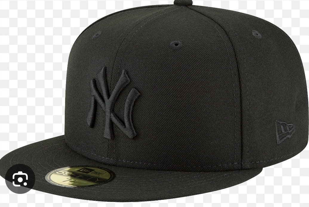 New Era NY Yankees Black Fitted Hat Size 7 ¾ - New!
