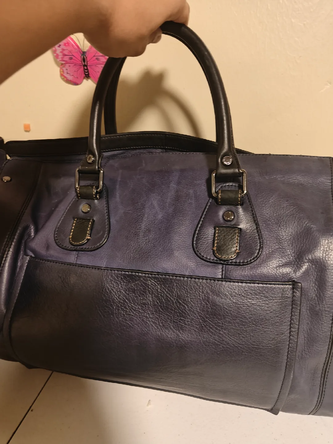 Ted Baker London Leather Duffle  luxury bag image indicator(9)