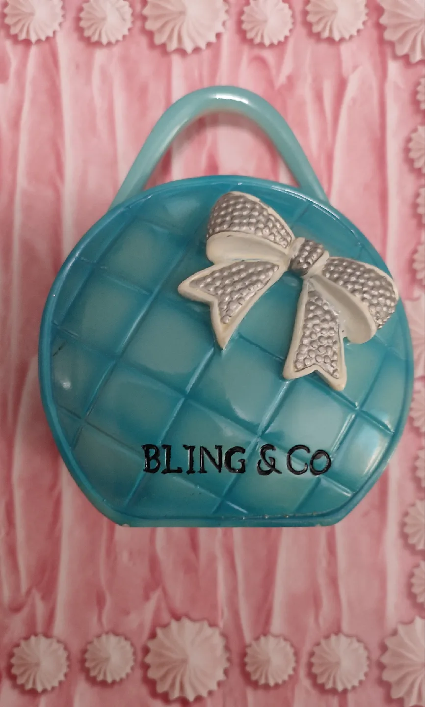 🥕Bling & Co Blue Handbag money bank thumbnail