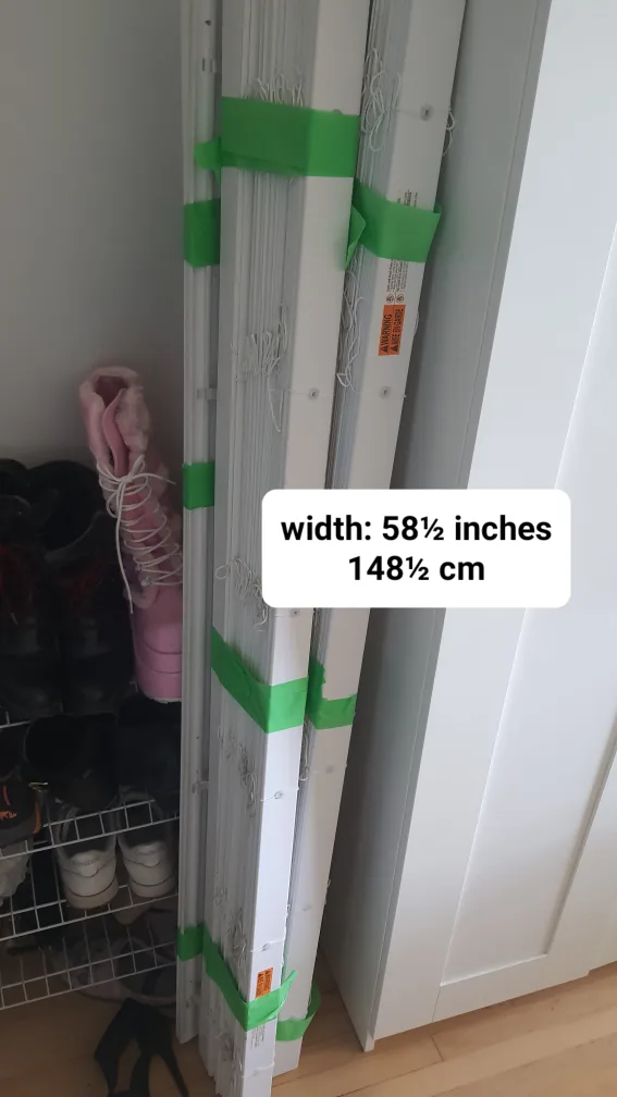 White Window Blinds - 58.5 inches wide thumbnail