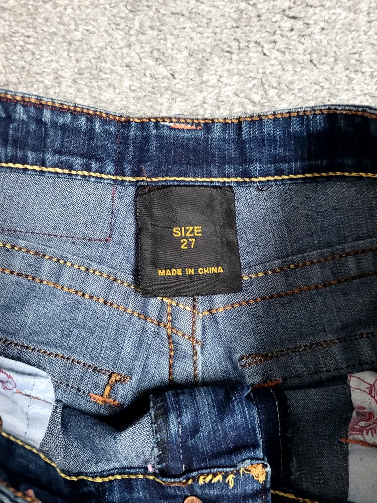 True Religion low rise flare jeans Y2K image indicator(8)
