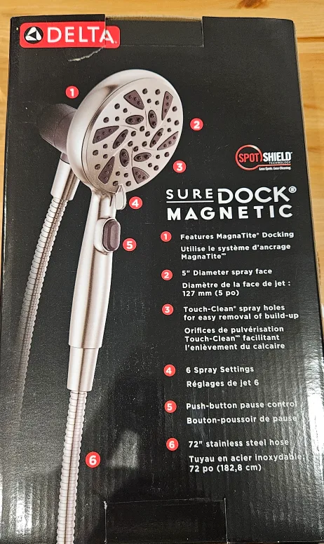 Delta SureDock Magnetic Hand Shower - Brushed Nickel image indicator(3)