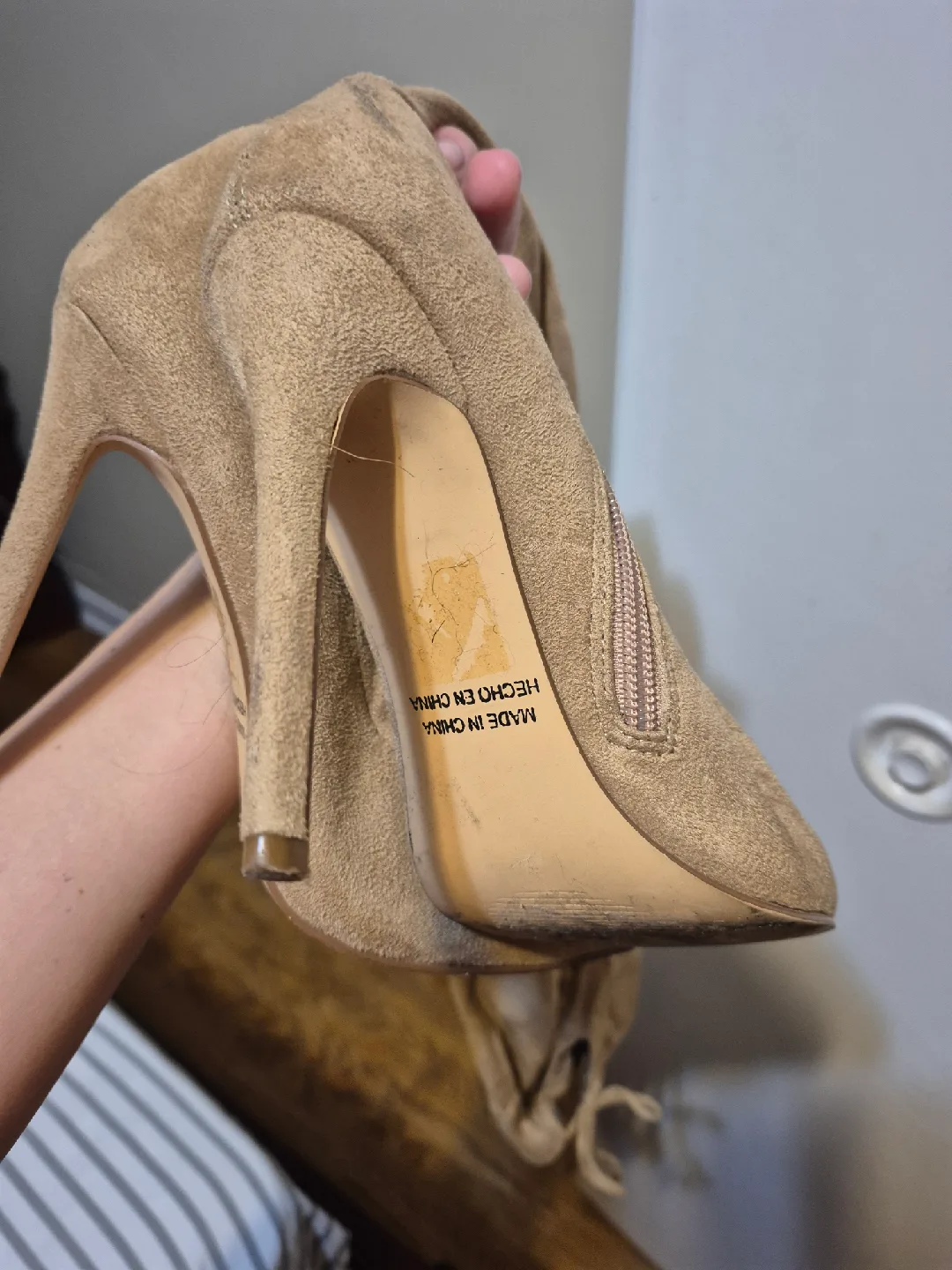 Beige Thigh High Heel Boots image indicator(3)