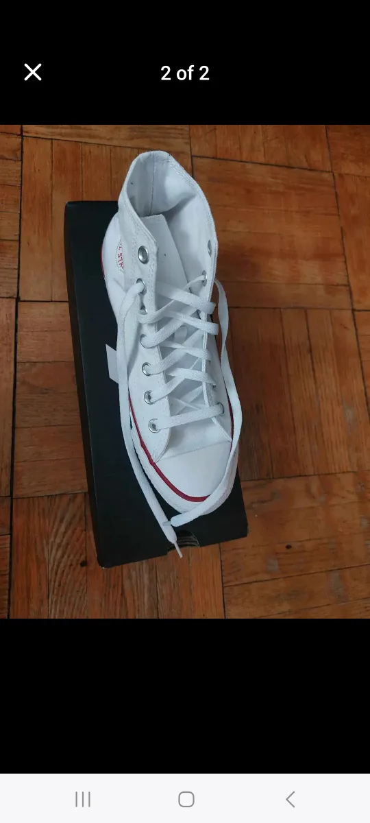 Converse All Star High Top White, Size 8 thumbnail
