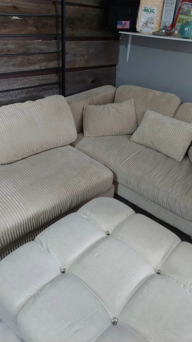 Corduroy Sectional Couch thumbnail