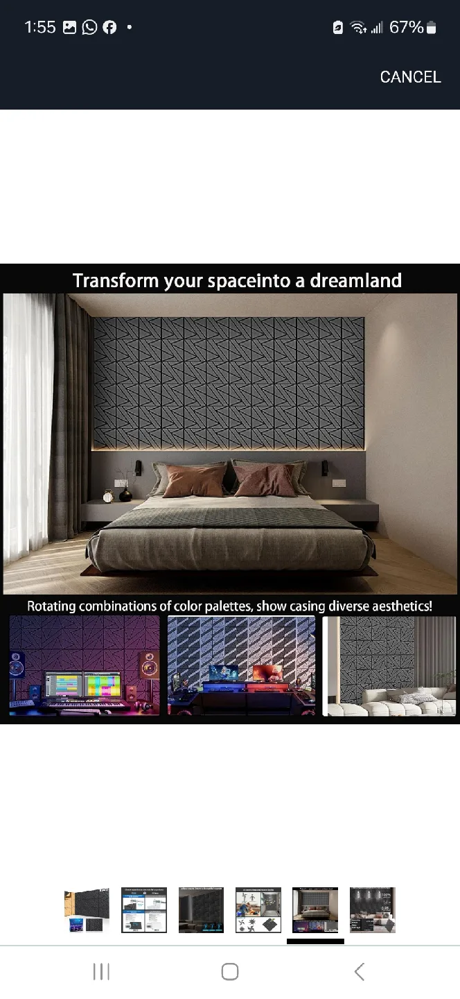 Acoustic Foam Panels - 8 Pack thumbnail