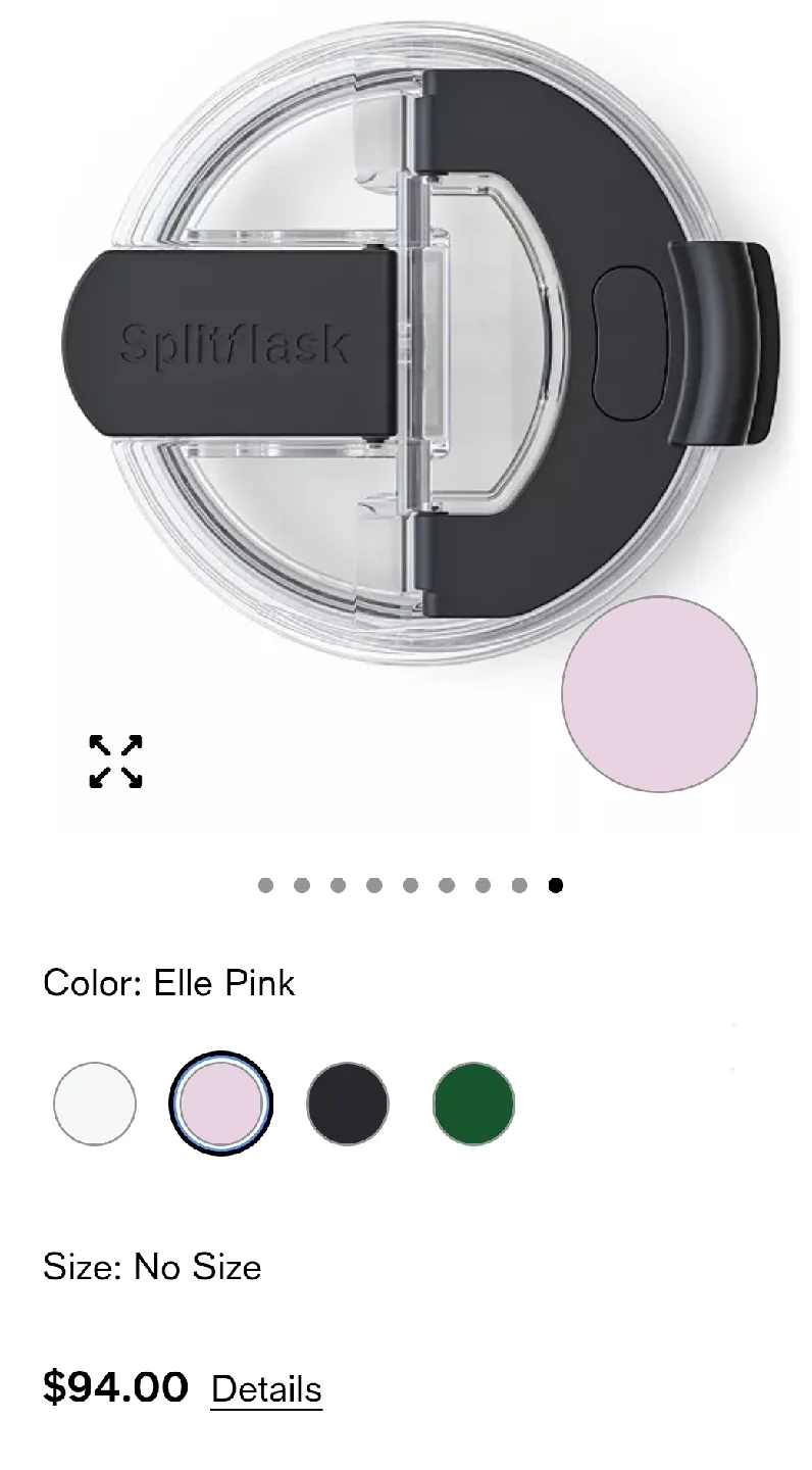 🥕 NIB Two Chamber Splitflask Hot & Cold Vacuum Insulated Tumbler image indicator(2)