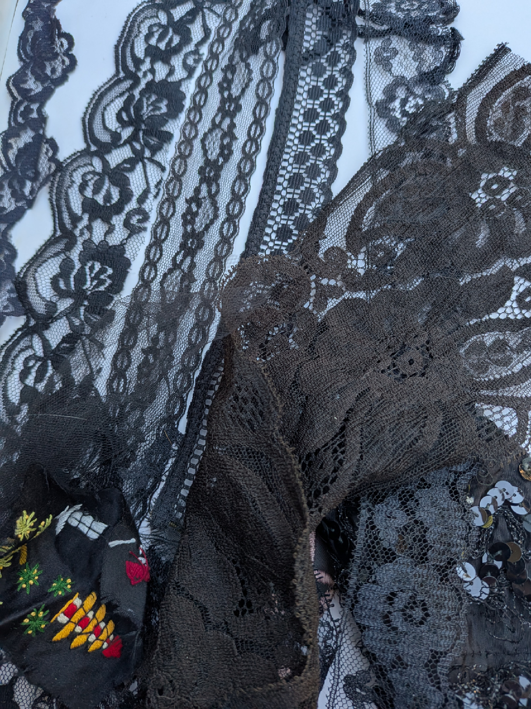 Vintage Black Lace Trim Assortment - photo 4