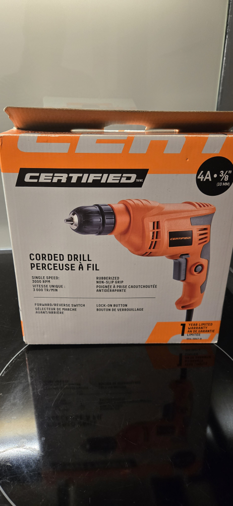 Certified Corded Drill - 4A - 3/8 inch - photo 2