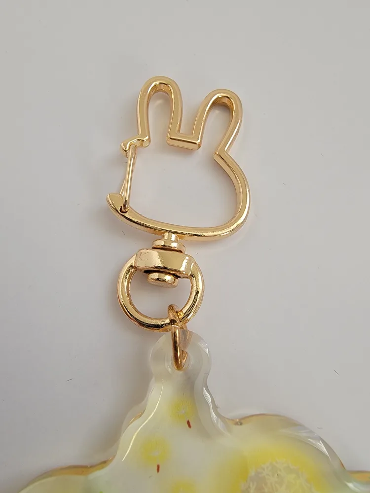 Cute Bunny Dandelion Keychain image indicator(4)
