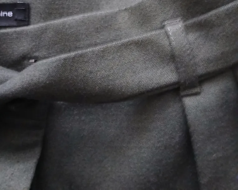 Cop.Copine Olive Green Belted Trousers image indicator(5)