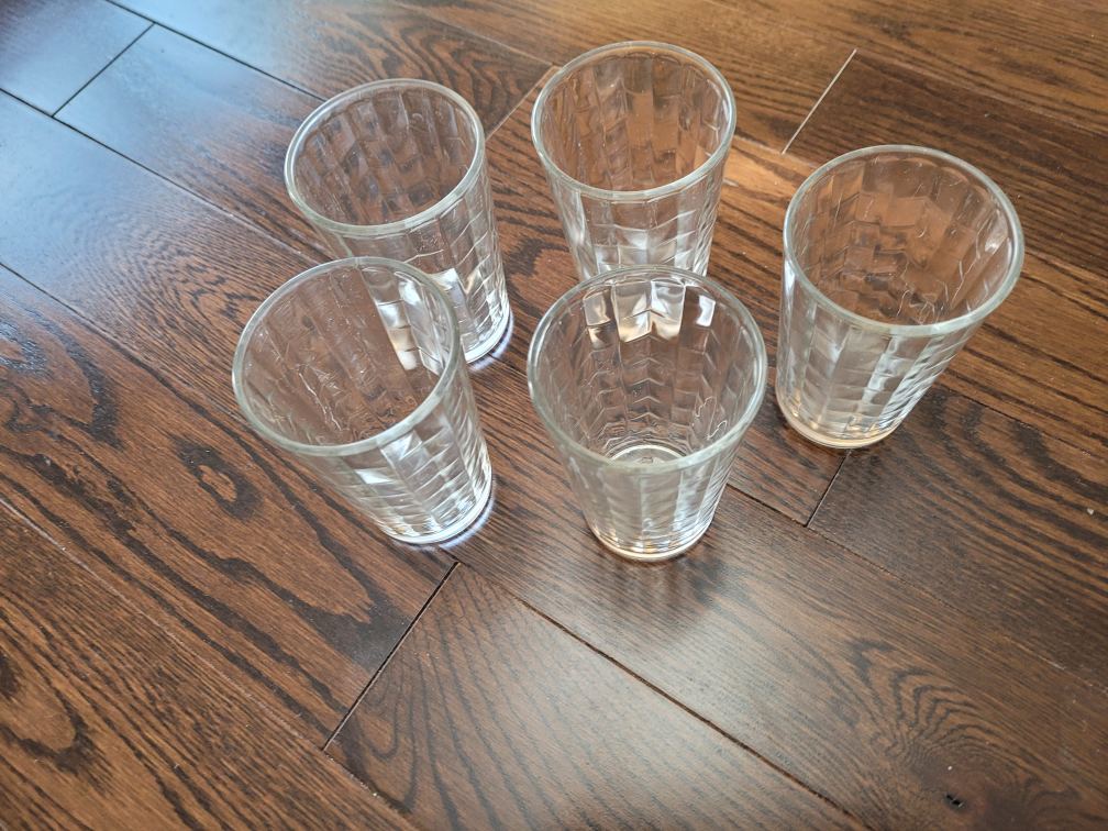 Set of 5 Textured Drinking Glasses - photo 2