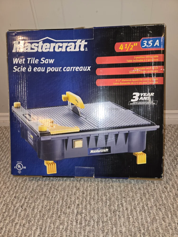 Mastercraft Wet Tile Saw 4 1/2" thumbnail