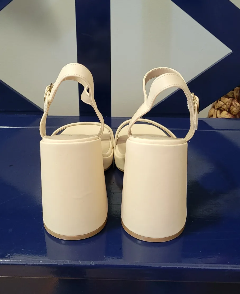 Brand New Nude Block Heel Sandals - Size 9 image indicator(5)