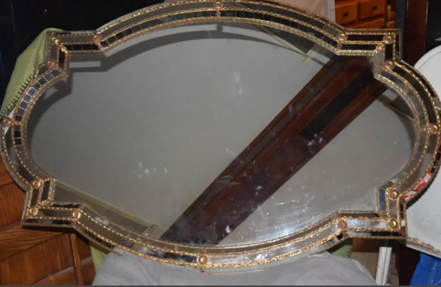 Antique Ornate Framed Mirror thumbnail