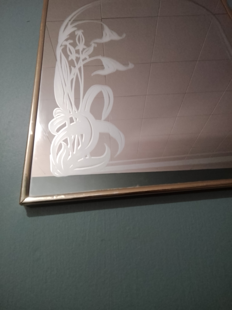 Wall mirror with floral design - photo 3