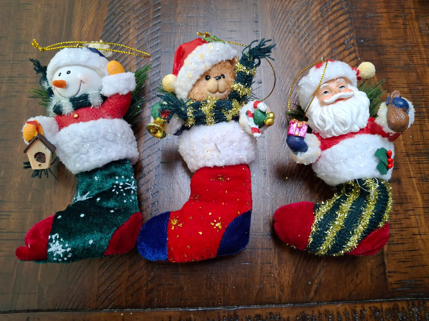 3 vintage Christmas ornaments. thumbnail