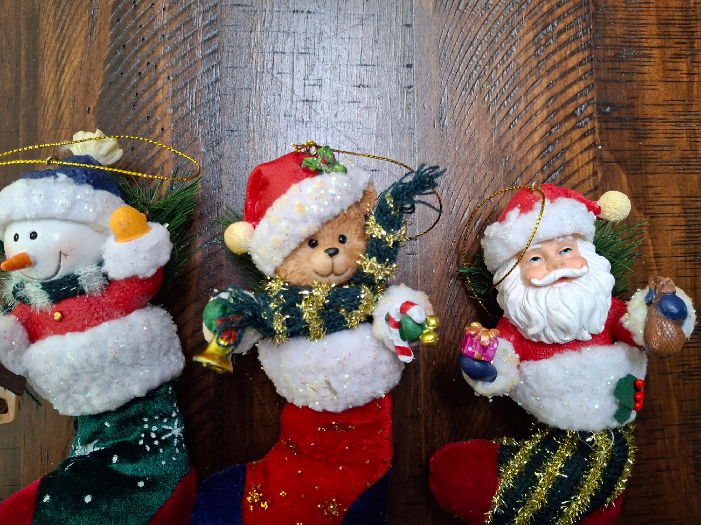 3 vintage Christmas ornaments. image indicator(2)