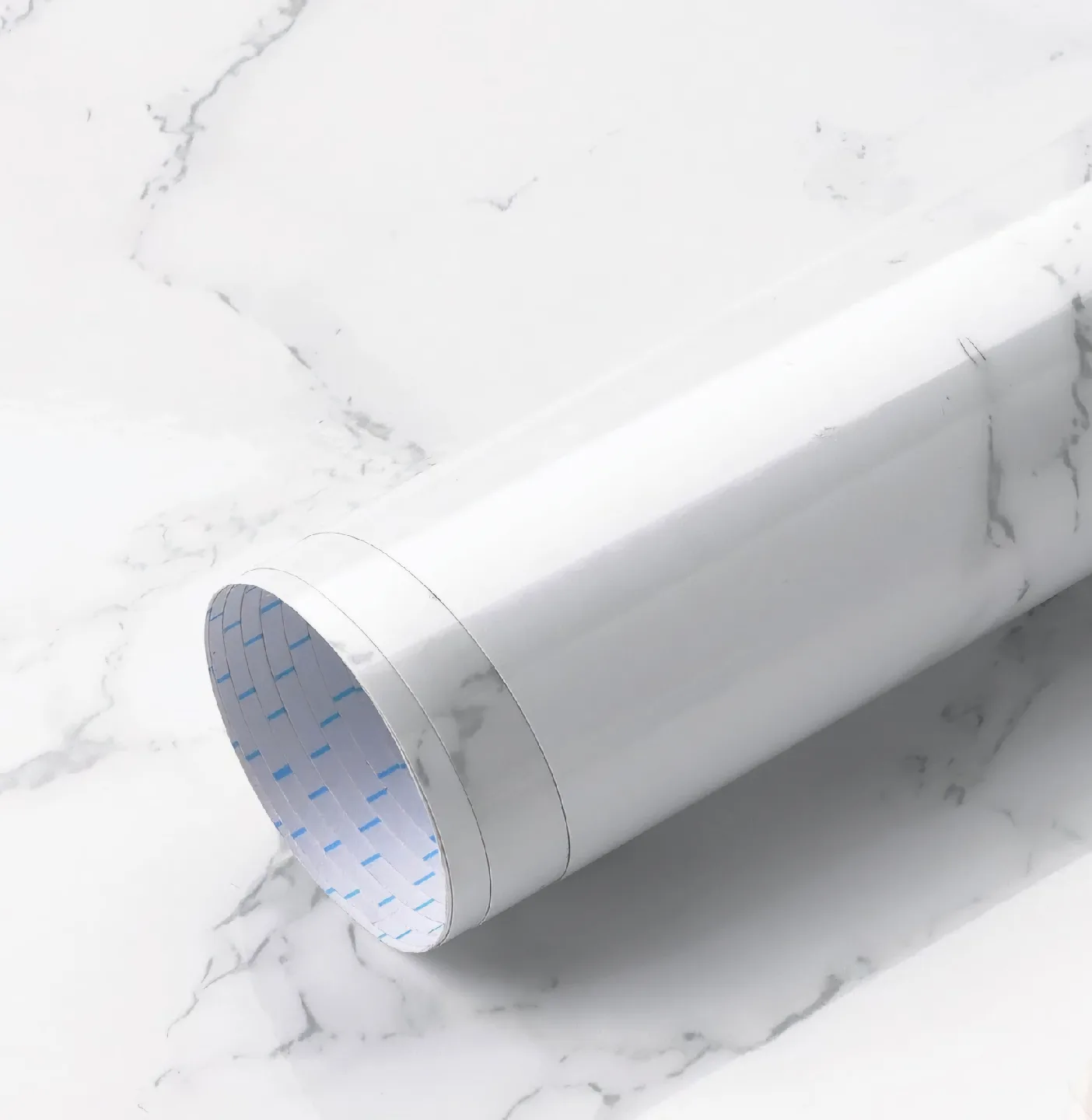 Marble White Peel and Stick Wallpaper NEW 15.7"x157.4" thumbnail