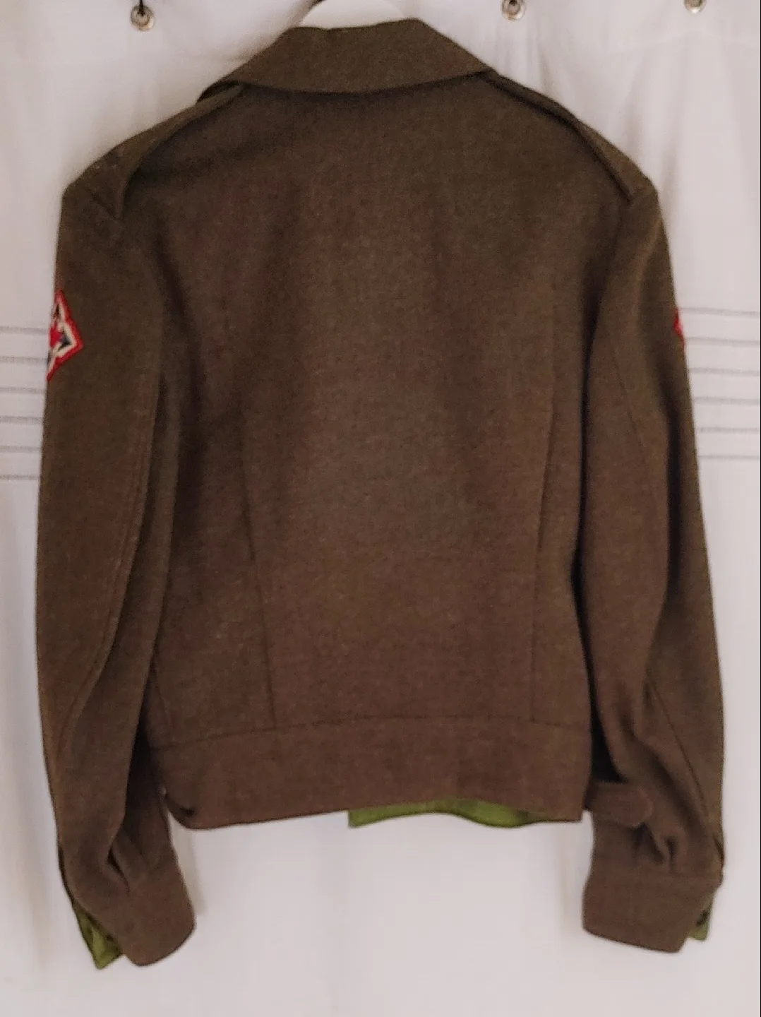 Vintage Wool Military Jacket - Olive Green image indicator(2)