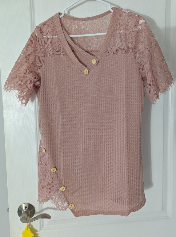 Lace Trimmed Top - Size XL