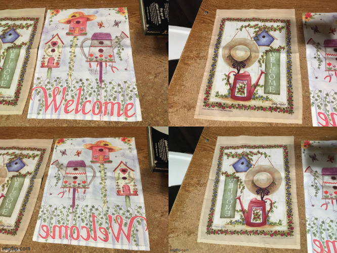 Lot of 9 Garden Flags rainbow butterfly birds flowers - photo 5