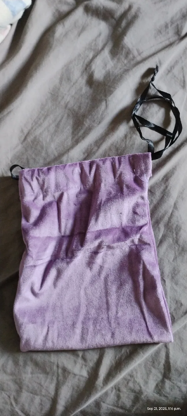 Purple Velvet Drawstring Bag thumbnail