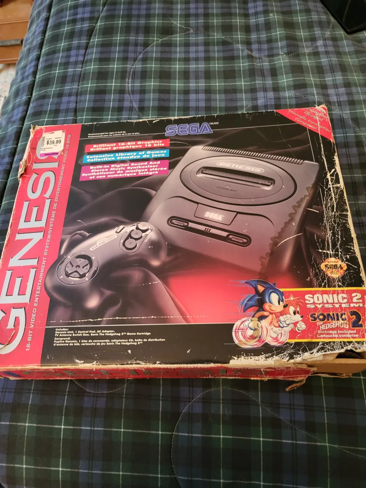 Sega Genesis Console with Sonic 2 - Complete in Box image indicator(2)