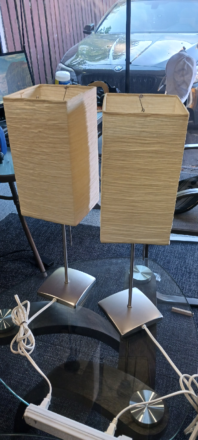 Pair of Square Table Lamps - photo 5